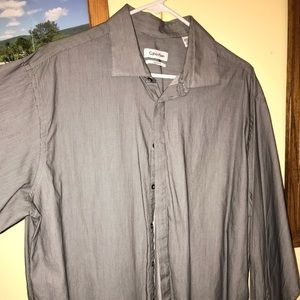 Calvin Klein Grey Button Up